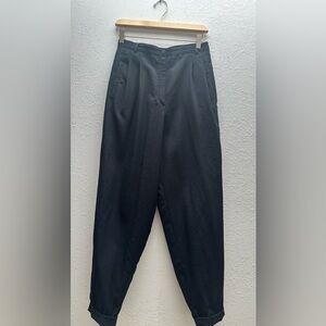 Vintage 100% Wool Liz Claiborne Women's Classic Black Pants